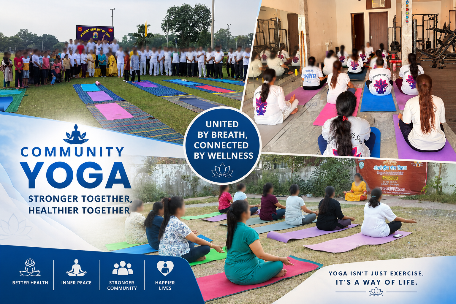 Community yoga session